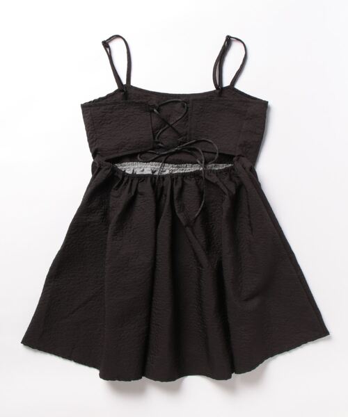 SpRay（スプレイ）の「ふくれキャミチュニック（チュニック・レディース・ブラック/オフホワイト・FREE）」の8枚目の写真