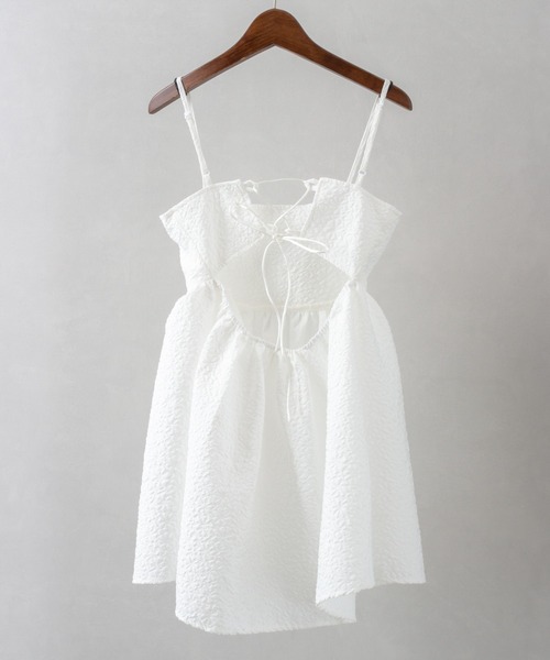 SpRay（スプレイ）の「ふくれキャミチュニック（チュニック・レディース・ブラック/オフホワイト・FREE）」の5枚目の写真