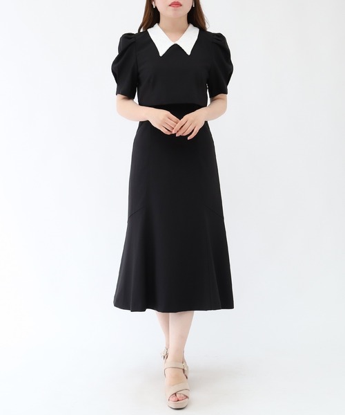 ASTORIA ODIER(アストリアオディール)の「レースセットアップ風ワンピース(ワンピース・レディース・ピンクベージュ/ミント/ブラック・MEDIUM/LARGE)」の2枚目の写真