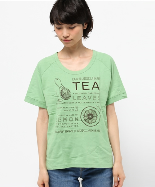 OUTLET（アウトレット）の「【CIAOPANIC TYPY】POCダージリンTEE（Tシャツ/カットソー・レディース・チャコールグレー/グリーン・FREE）」の3枚目の写真