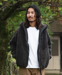 シャギーボアフードジャケット