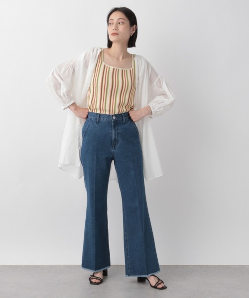 LOWRYS FARM（ローリーズファーム）の「２ＷＡＹストライプタンクトップ　963298（タンクトップ・レディース・グレー/アイボリー・FREE）」の4枚目の写真