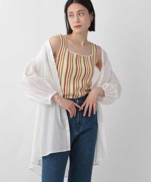 ❌LOWRYS FARM好き(❁ᴗ͈ˬᴗ͈)　タンクトップ LOWRYS FARM（ローリーズファーム）の「2WAYストライプ