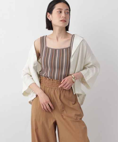 LOWRYS FARM（ローリーズファーム）の「２ＷＡＹストライプタンクトップ　963298（タンクトップ・レディース・グレー/アイボリー・FREE）」の8枚目の写真