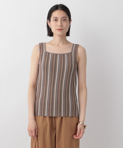 LOWRYS FARM（ローリーズファーム）の「２ＷＡＹストライプタンクトップ　963298（タンクトップ・レディース・グレー/アイボリー・FREE）」の9枚目の写真