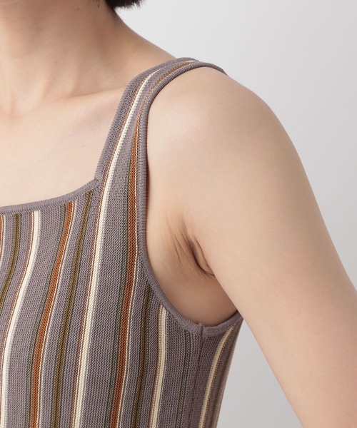 LOWRYS FARM（ローリーズファーム）の「２ＷＡＹストライプタンクトップ　963298（タンクトップ・レディース・グレー/アイボリー・FREE）」の13枚目の写真
