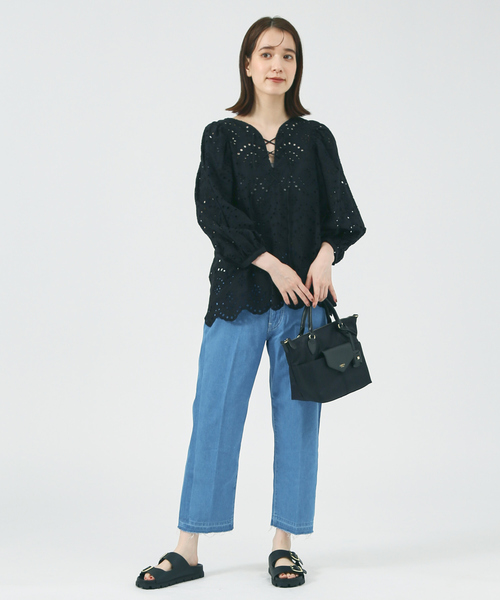 Au BANNISTER（オゥバニスター）の「【販売店舗限定】ダブルベルトサンダル（サンダル・レディース・ブラック/ホワイト/ピンク・S/L/M）」の7枚目の写真