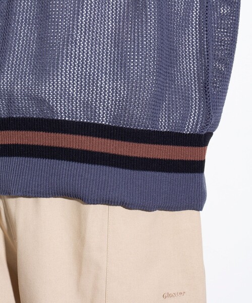 GLOSTER（グロスター）の「【Tシャツ＋ベストの2点セット】チルデンニットベスト レイヤード（ベスト・メンズ・チャコールグレー/アイボリー/ブラック・M/L/S）」の22枚目の写真