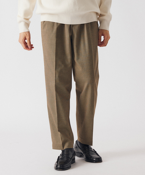 EDIFICE（エディフィス）の「RT T/R ガンクラブチェック イージーパンツ（スラックス・メンズ・ベージュ・SMALL/LARGE/MEDIUM）」の4枚目の写真