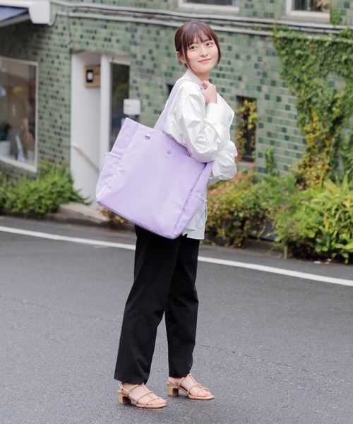 ACCOMMODE（アコモデ）の「ホビーポケットトートバッグ　推し活（トートバッグ・レディース・パープル/イエロー/ピンク/ブラック/グリーン・FREE）」の14枚目の写真