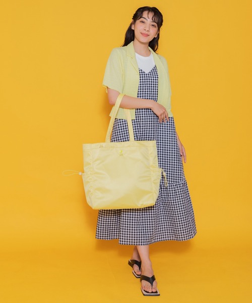 ACCOMMODE（アコモデ）の「ホビーポケットトートバッグ　推し活（トートバッグ・レディース・パープル/イエロー/ピンク/ブラック/グリーン・FREE）」の17枚目の写真