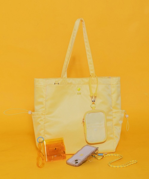 ACCOMMODE（アコモデ）の「ホビーポケットトートバッグ　推し活（トートバッグ・レディース・パープル/イエロー/ピンク/ブラック/グリーン・FREE）」の18枚目の写真