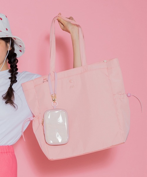 ACCOMMODE（アコモデ）の「ホビーポケットトートバッグ　推し活（トートバッグ・レディース・パープル/イエロー/ピンク/ブラック/グリーン・FREE）」の20枚目の写真