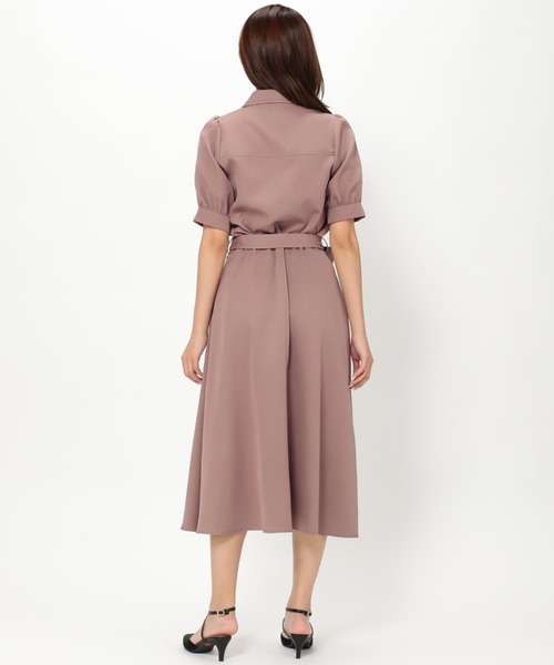 MISCH MASCH(ミッシュマッシュ)の「■2023春夏新作■パフ袖シャツスカートセットアップ/MM327432(シャツワンピース・レディース・ブルー/モカ/ネイビー・フリ-)」の6枚目の写真