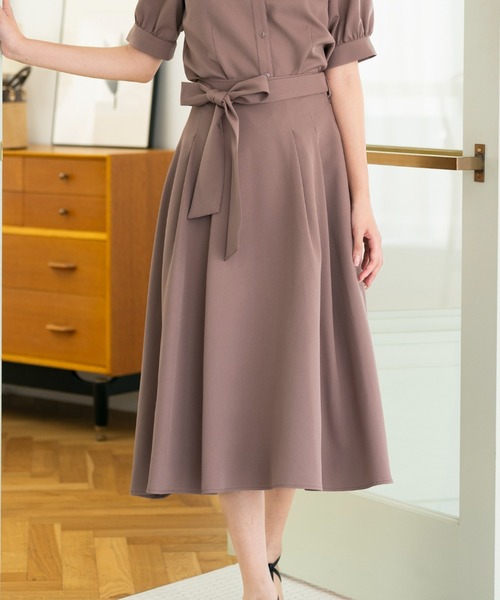 MISCH MASCH(ミッシュマッシュ)の「■2023春夏新作■パフ袖シャツスカートセットアップ/MM327432(シャツワンピース・レディース・ブルー/モカ/ネイビー・フリ-)」の15枚目の写真