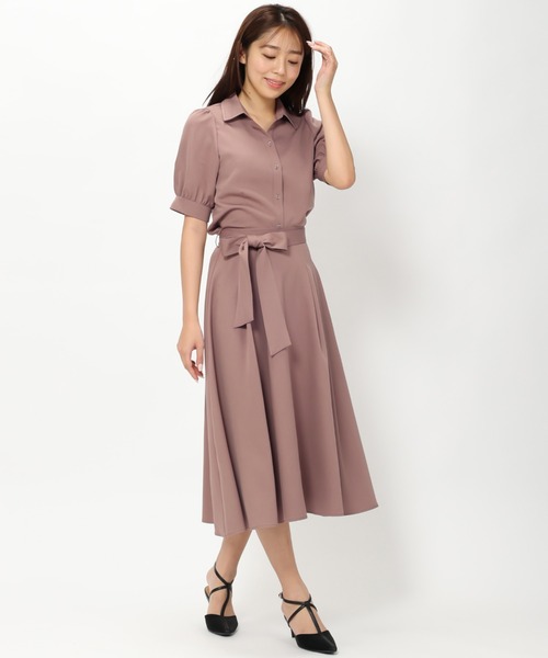 MISCH MASCH(ミッシュマッシュ)の「■2023春夏新作■パフ袖シャツスカートセットアップ/MM327432(シャツワンピース・レディース・ブルー/モカ/ネイビー・フリ-)」の19枚目の写真