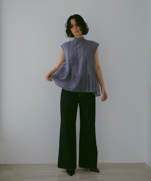 N WITH.（エヌウィズ）の「バックリボンシアーブラウス（シャツ/ブラウス・レディース・グレイッシュブルー/レモンイエロー/ブラック・FREE）」の18枚目の写真