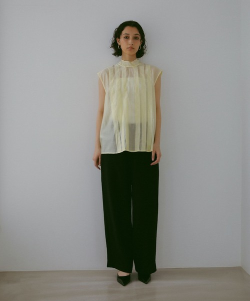 N WITH.（エヌウィズ）の「バックリボンシアーブラウス（シャツ/ブラウス・レディース・グレイッシュブルー/レモンイエロー/ブラック・FREE）」の19枚目の写真