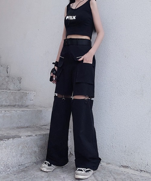 .KOM（ドットコム）の「『.KOM/ドットケーオーエム』セパレートパンツ【Y】【CN】（カーゴパンツ・レディース・ブラック・FREE）」の9枚目の写真