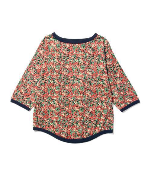 BEAMS BOY（ビームスボーイ）の「BEAMS BOY / リバティ ボートネック 7分袖 15FW（Tシャツ/カットソー・レディース・ナチュラル/ネイビー・ONE SIZE）」の4枚目の写真