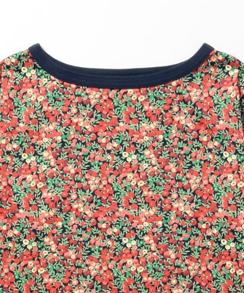 BEAMS BOY（ビームスボーイ）の「BEAMS BOY / リバティ ボートネック 7分袖 15FW（Tシャツ/カットソー・レディース・ナチュラル/ネイビー・ONE SIZE）」の9枚目の写真