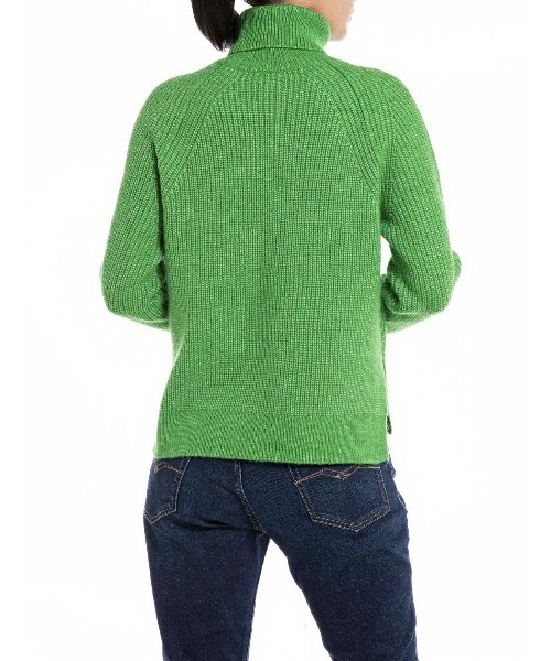 REPLAY（リプレイ）の「リサイクルミックス タートルネックセーター（ニット/セーター・レディース・ブラック/グリーン・X-SMALL/SMALL/MEDIUM）」の4枚目の写真