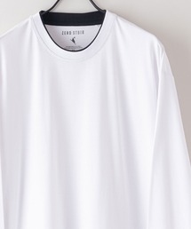汗染みの目立たないTシャツ ZEROSTAIN ゼロステイン 撥水性 UVカット 紫外線対策 防汚 フェイクレイヤード ビッグシルエット ロンT