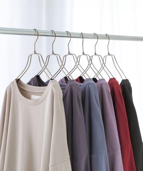 osharewalker（オシャレウォーカー）の「『ゆるっとロングスウェット』（スウェット・レディース・グレイッシュベージュ/ブラック/グレイッシュブルー/ボルドー/ラベンダー/チャコール・FREE）」の7枚目の写真