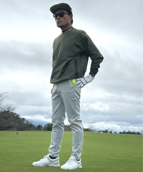 COMON GOLF(コモンゴルフ)の「ポンチ ストレッチ ゴルフウェアジャージ素材 バイカラー テーパード ゴルフパンツ(ゴルフグッズ・メンズ・ネイビー/グレー/チャコールグレー/グレー系2・XXXL/L/XXL/M/XL)」の5枚目の写真