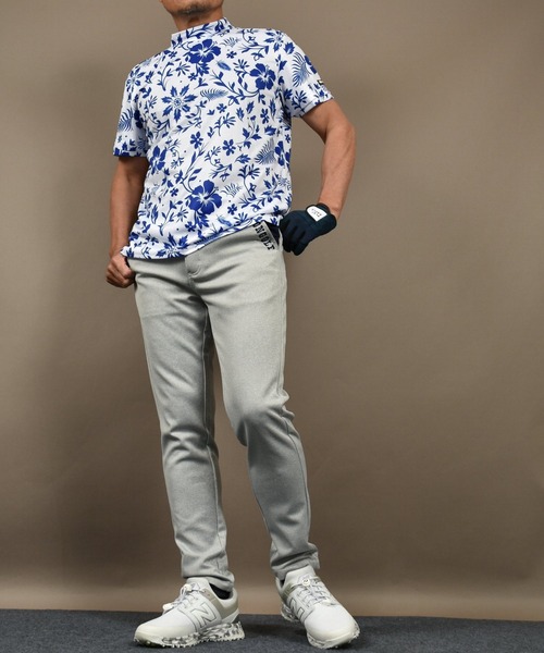COMON GOLF(コモンゴルフ)の「ポンチ ストレッチ ゴルフウェアジャージ素材 バイカラー テーパード ゴルフパンツ(ゴルフグッズ・メンズ・ネイビー/グレー/チャコールグレー/グレー系2・XXXL/L/XXL/M/XL)」の9枚目の写真