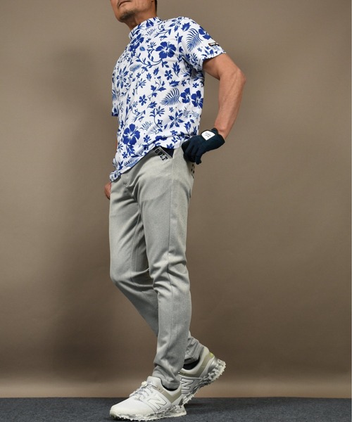 COMON GOLF(コモンゴルフ)の「ポンチ ストレッチ ゴルフウェアジャージ素材 バイカラー テーパード ゴルフパンツ(ゴルフグッズ・メンズ・ネイビー/グレー/チャコールグレー/グレー系2・XXXL/L/XXL/M/XL)」の10枚目の写真