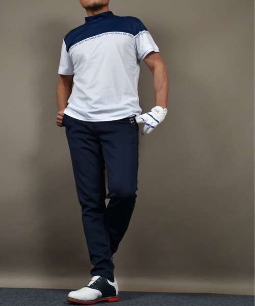 COMON GOLF(コモンゴルフ)の「ポンチ ストレッチ ゴルフウェアジャージ素材 バイカラー テーパード ゴルフパンツ(ゴルフグッズ・メンズ・ネイビー/グレー/チャコールグレー/グレー系2・XXXL/L/XXL/M/XL)」の12枚目の写真