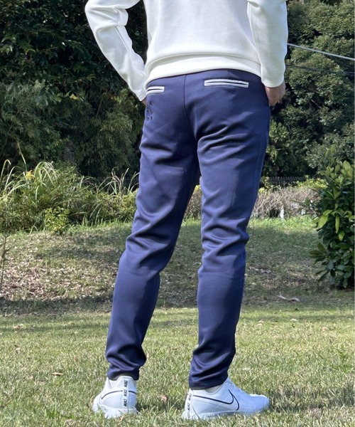 COMON GOLF(コモンゴルフ)の「ポンチ ストレッチ ゴルフウェアジャージ素材 バイカラー テーパード ゴルフパンツ(ゴルフグッズ・メンズ・ネイビー/グレー/チャコールグレー/グレー系2・XXXL/L/XXL/M/XL)」の16枚目の写真