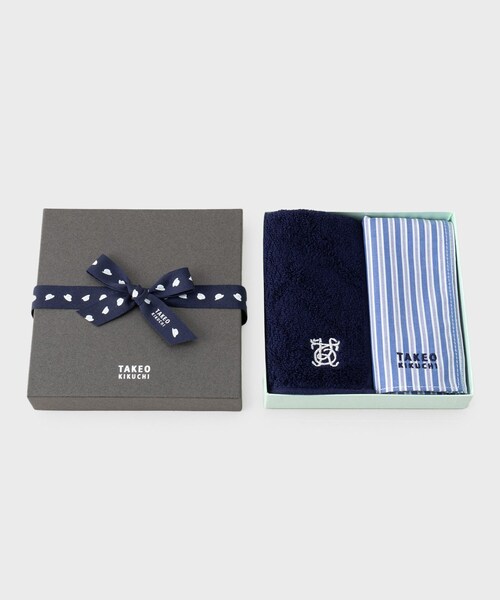 TAKEO KIKUCHI（タケオキクチ）の「【BOXセット】今治タオル＋ハンカチ（ハンカチ/ハンドタオル・メンズ・ブルー系その他4/ブルー系1/ブルー系7/ブルー系その他6/ネイビー系4・00）」の6枚目の写真