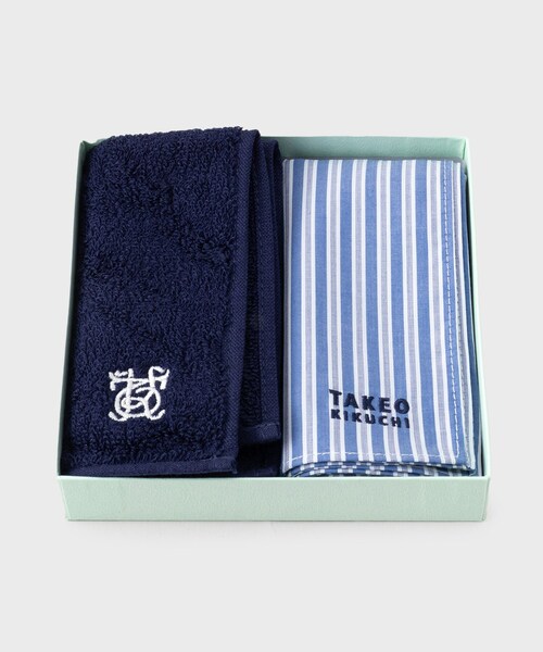 TAKEO KIKUCHI（タケオキクチ）の「【BOXセット】今治タオル＋ハンカチ（ハンカチ/ハンドタオル・メンズ・ブルー系その他4/ブルー系1/ブルー系7/ブルー系その他6/ネイビー系4・00）」の7枚目の写真