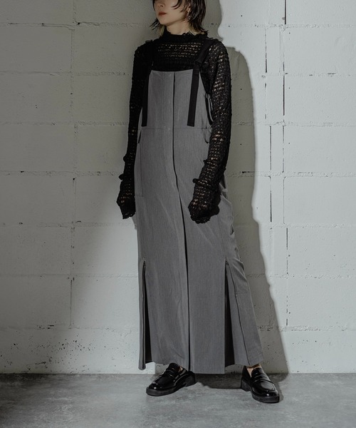 ANOGH（アノフ）の「TWIN SHOULDER NARROW JUMPER SKIRT（サロペット