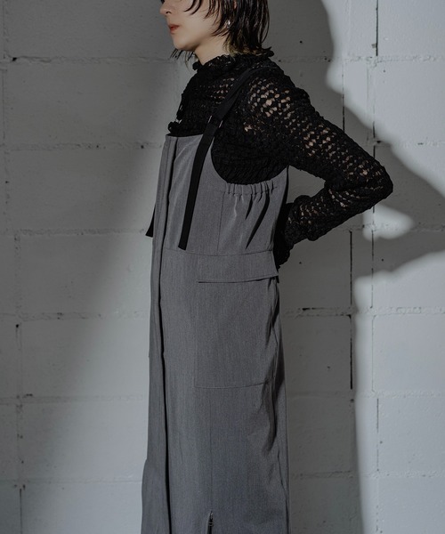 ANOGH（アノフ）の「TWIN SHOULDER NARROW JUMPER SKIRT（サロペット