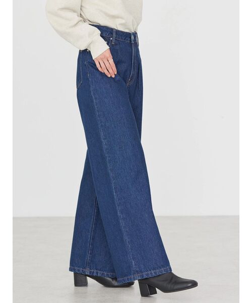AMERICAN HOLIC(アメリカンホリック)の「【WEB限定】フロントタックワイドデニム(+3cm)(デニムパンツ・レディース・ワンウォッシュ/ベージュ・XS/M/S/L)」の20枚目の写真
