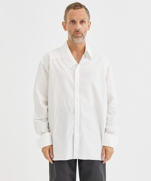 Les Six(レ・シス)の「【LES SIX/レシス】 Slip Shirt/スリップシャツ(シャツ/ブラウス・メンズ・ブルー/ホワイト・MEDIUM/SMALL)」の4枚目の写真