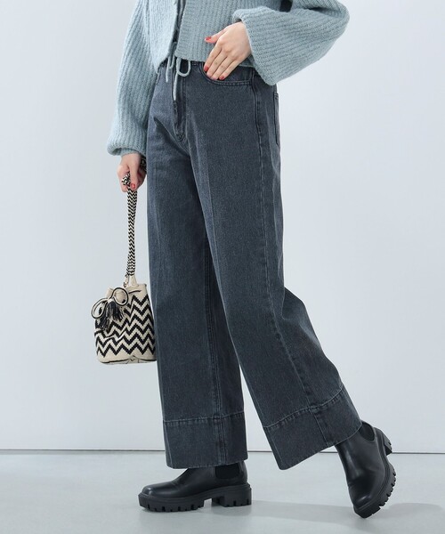 パンツ Heart hip denim allinone AM1263 S ANDMARY】Heart hip denim allinone