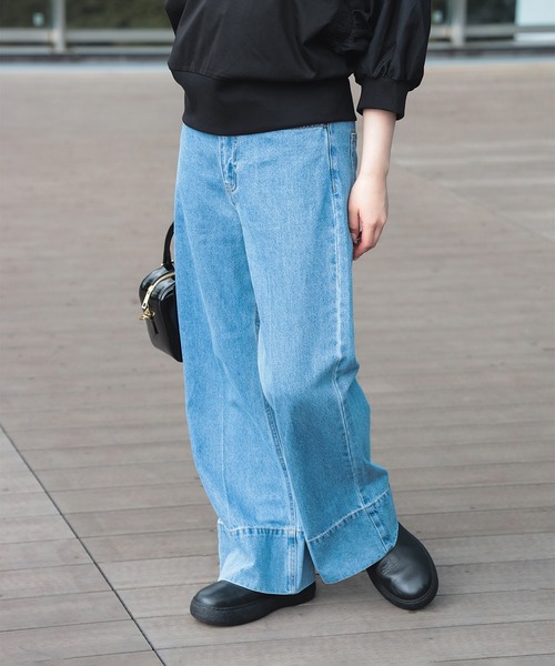 センタープレス ワイドデニムパンツ（S～M）（デニムパンツ）｜BEAMS