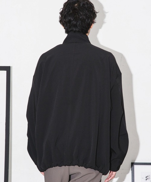 NANO universe（ナノユニバース）の「WEB限定/ダブルクロスワイドモッズブルゾン（ブルゾン・メンズ・チャコール/グレー系その他4/ブラック・M/L/S）」の4枚目の写真