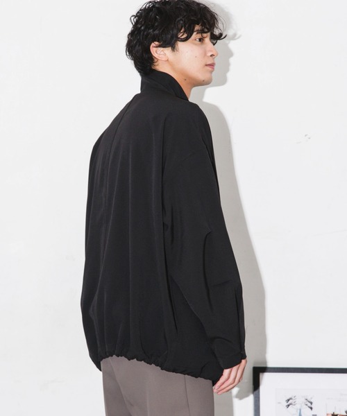 NANO universe（ナノユニバース）の「WEB限定/ダブルクロスワイドモッズブルゾン（ブルゾン・メンズ・チャコール/グレー系その他4/ブラック・M/L/S）」の5枚目の写真