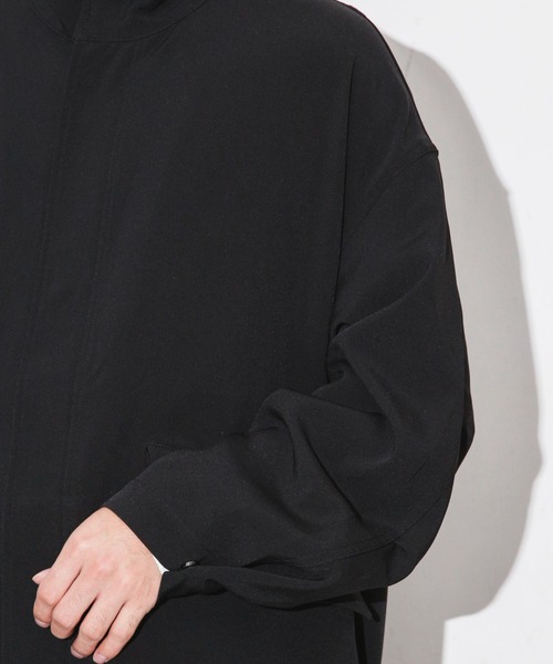 NANO universe（ナノユニバース）の「WEB限定/ダブルクロスワイドモッズブルゾン（ブルゾン・メンズ・チャコール/グレー系その他4/ブラック・M/L/S）」の7枚目の写真