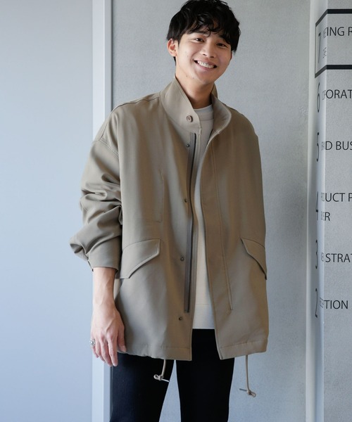 NANO universe（ナノユニバース）の「WEB限定/ダブルクロスワイドモッズブルゾン（ブルゾン・メンズ・チャコール/グレー系その他4/ブラック・M/L/S）」の14枚目の写真