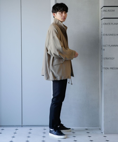 NANO universe（ナノユニバース）の「WEB限定/ダブルクロスワイドモッズブルゾン（ブルゾン・メンズ・チャコール/グレー系その他4/ブラック・M/L/S）」の17枚目の写真