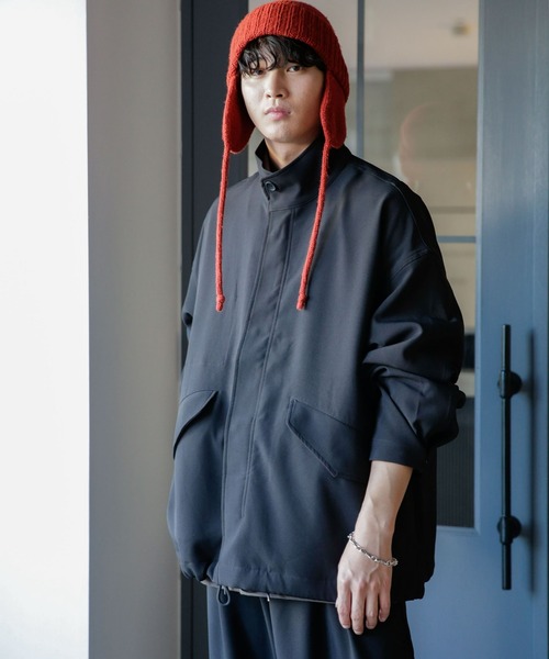 NANO universe（ナノユニバース）の「WEB限定/ダブルクロスワイドモッズブルゾン（ブルゾン・メンズ・チャコール/グレー系その他4/ブラック・M/L/S）」の21枚目の写真