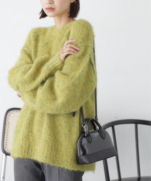 FREE'S MART(フリーズマート)の「◇ウール混シャギークルーネックニット(ニット/セーター・レディース・チャコールグレー/イエロー/ブルー/オフホワイト/ベージュ・FREE)」の5枚目の写真