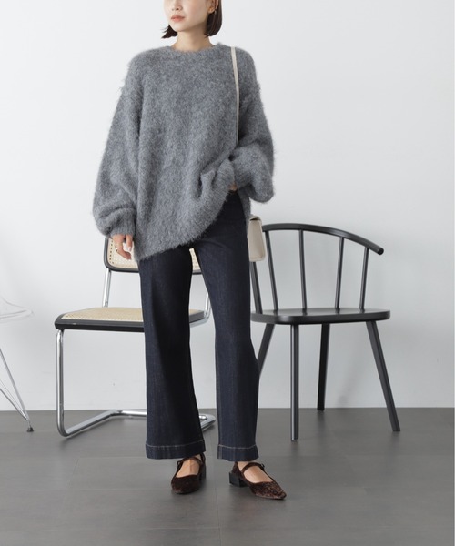 FREE'S MART(フリーズマート)の「◇ウール混シャギークルーネックニット(ニット/セーター・レディース・チャコールグレー/イエロー/ブルー/オフホワイト/ベージュ・FREE)」の8枚目の写真