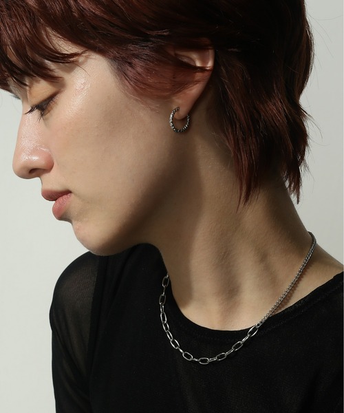 ★ ★スカルプテッド フープ ピアス Alexander McQueen】 スカル フープピアス 関税/送料込